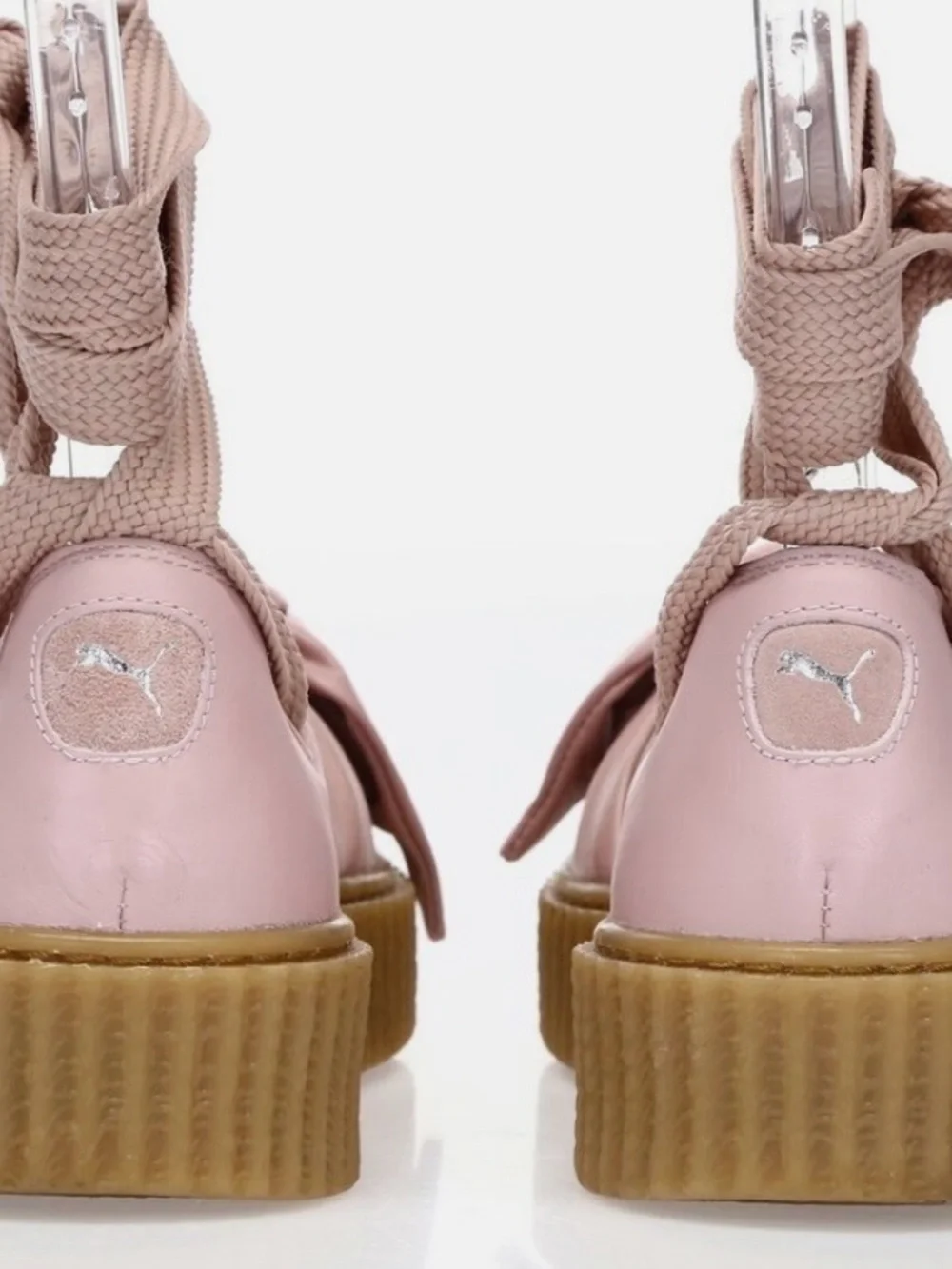 Women’s Fenty Puma x Rihanna Creeper Pink Ballet Lace-Up Platform Sandals